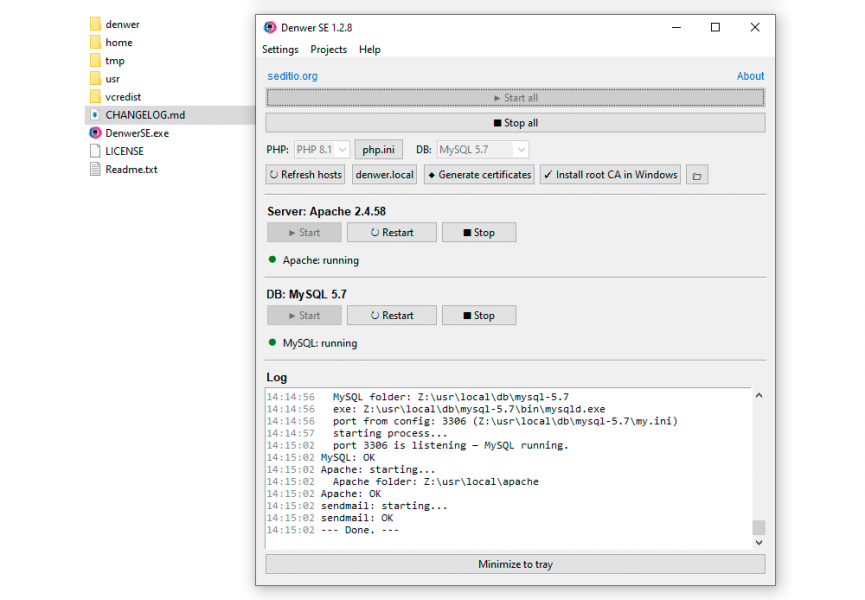Denwer SE (Second Edition) – Fast & Portable x64 Local Web Stack for Windows